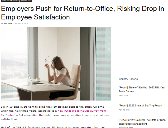 Employers Push for Return-to-Office, Risking Drop in Employee Satisfaction